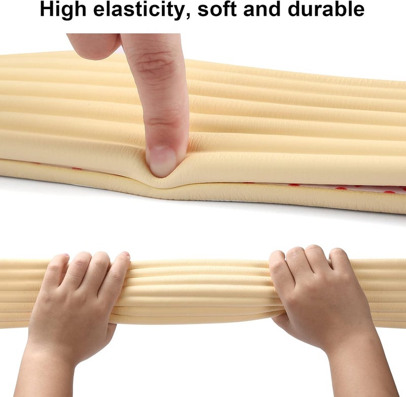 Dovesail Upgrade Baby Proofing Edge Corner Protector, 16.4ft Edge Guards Padding with 3M Adhesive, Extra-Wide Soft Rubber Foam Padding, Furniture,Sharp Edge Safety Corner Edge Bumper Guard- Beige - Image 4